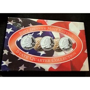 2001 DENVER MINT EDITION STATE QUARTER COLLECTION SET WITH COA!  e8008TXX